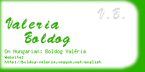 valeria boldog business card
