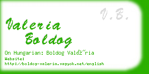 valeria boldog business card